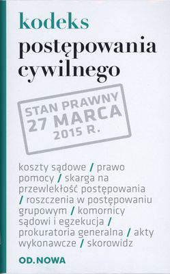Kodeks postępowania cywlinego 27. 03. 2015 folia