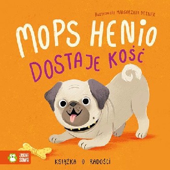 Mops Henio dostaje kość