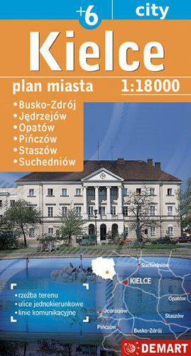 Kielce plan miasta 1:18 000 + 6 miast