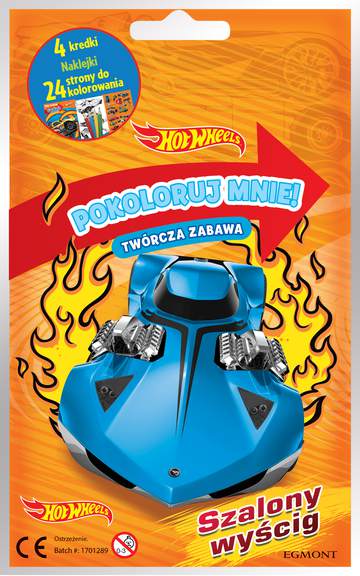 Szalony wyścig Hot Wheels. Pokoloruj mnie