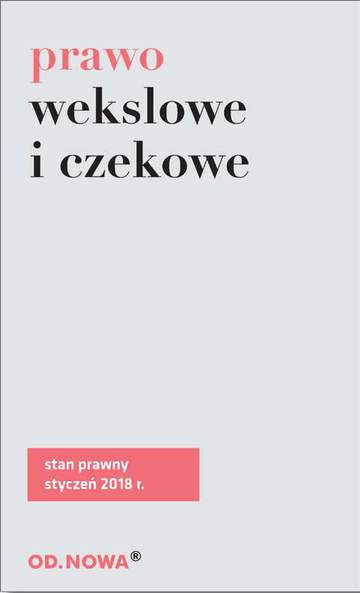 Prawo wekslowe i czekowe 01. 2018