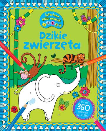 Dzikie zwierzęta cyferkowe kolorowanki