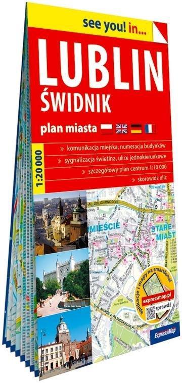 Okładka: Lublin i Świdnik papierowy plan miasta 1:20 000