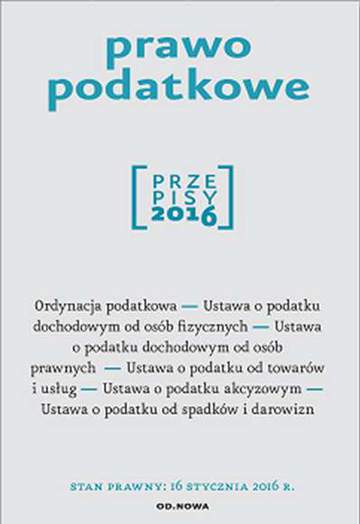 Prawo podatkowe 01. 2016