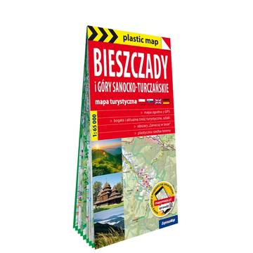 Bieszczady i Góry Sanocko-Turczańskie mapa turystyczna 1: 65 000 foliowana 2024