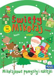 Święty mikołaj mikołajowe pomysły i naklejki książeczka torebeczka