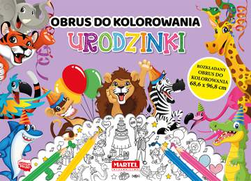 Urodzinki obrus do kolorowania