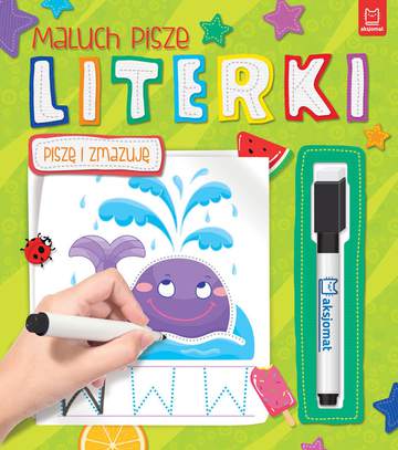 Maluch pisze literki piszę i zmazuję