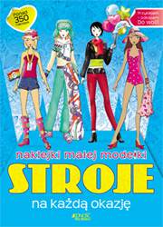 Naklejki małej modelki stroje na każdą okazję