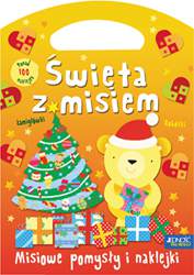 Święta z misiem misiowe pomysły i naklejki książeczka torebeczka