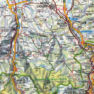 Ligurien italienische riviera genua mapa 1:150 000