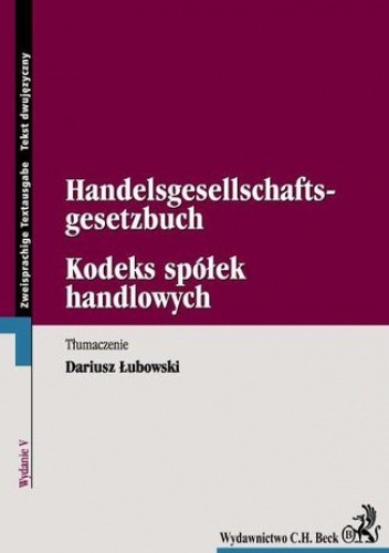 Kodeks spółek handlowych. Handelsgesellschaftsgesetzbuch