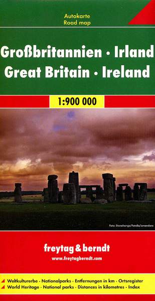 Wielka brytania irlandia mapa 1:900 000