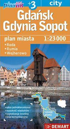 Gdańsk gdynia sopot plan miasta 1:23 000 plastik