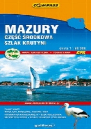 Mazury. Część środkowa, Szlak Krutyni. Mapa turystyczna