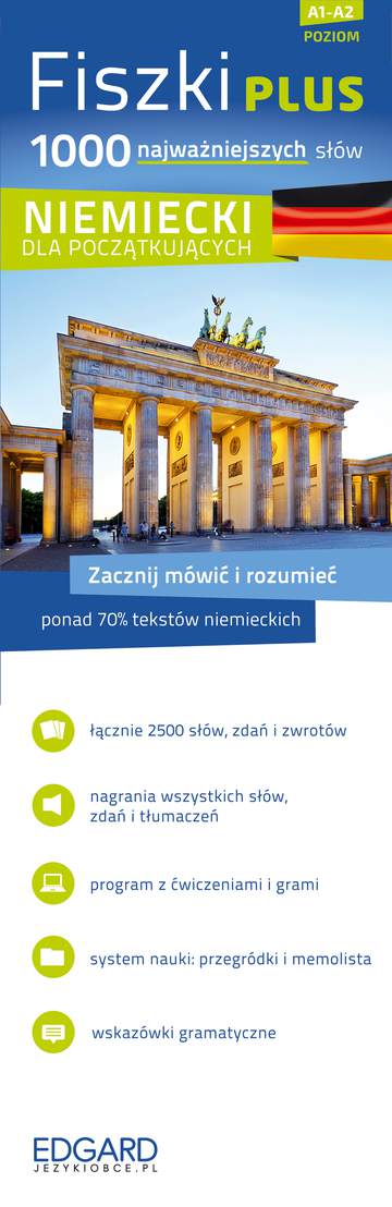 Niemiecki fiszki plus 1000 najważniejszych słów dla początkujących + CD