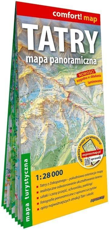 Okładka: Tatry panoramiczna laminowana mapa turystyczna 1:28 000