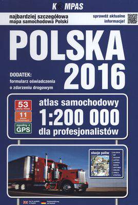 Atlas samochodowy dla profesjonalistów 1:200 000 Polska 2016