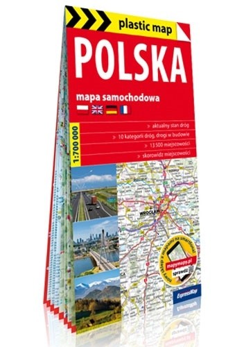 Polska; foliowana mapa samochodowa 1:700 000