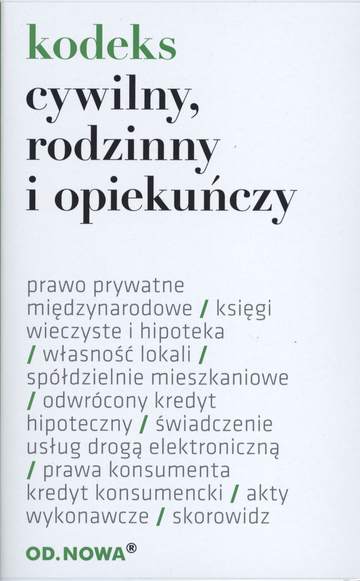 Kodeks cywilny rodzinny i opiekuńczy folia 09. 2016