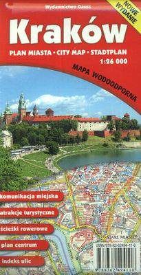 Kraków. Plan miasta 1:26 000. Mapa wodoodporna wyd. 16