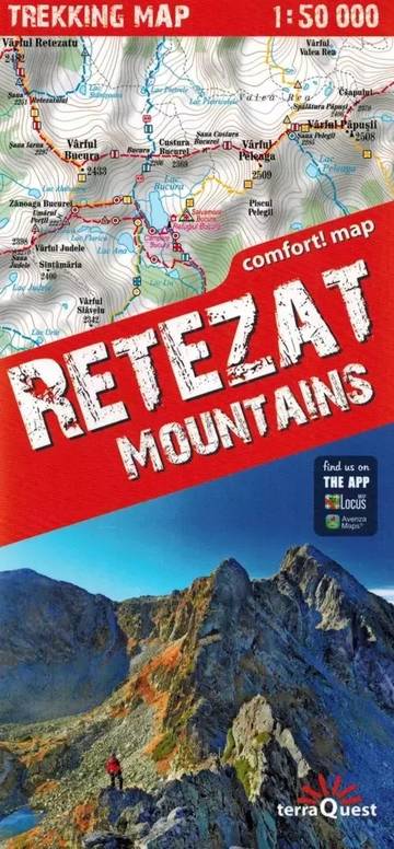 Retezat Retezat Mountains laminowana mapa trekkingowa 1:50 000 2024