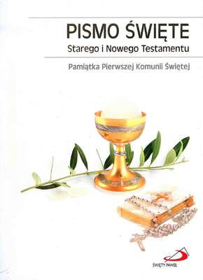 Pismo Święte starego i nowego testamentu pamiątka pierwszej komunii świętej