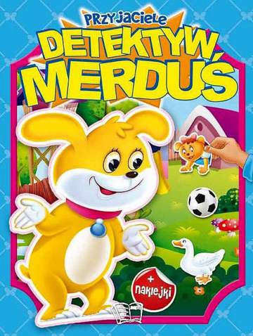 Detektyw merduś przyjaciele naklejki z brokatem