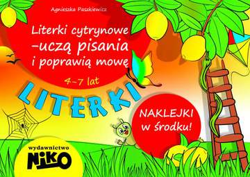 Literki cytrynowe z naklejkami