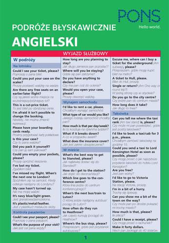 Błyskawicznie podróże angielski PONS