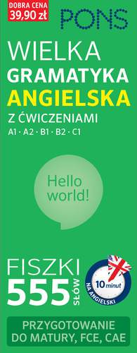 Fiszki 555 Wielka gramatyka angielska PONS Poziom A1/B2