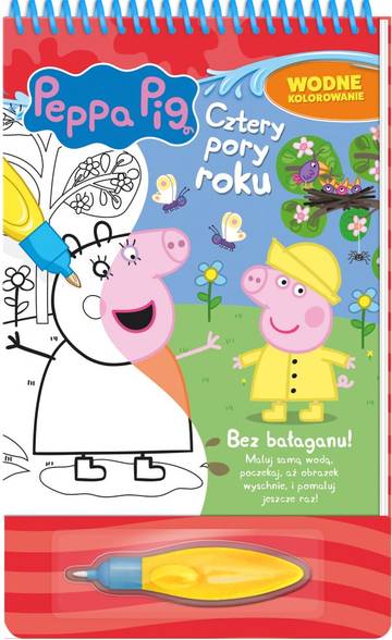 Cztery pory roku. Wodne kolorowanie. Świnka Peppa