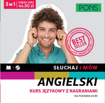 Słuchaj i mów PONS Kurs angielskiego A1/B1 z nagraniami Trzy książki w pakiecie