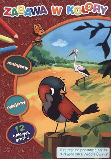 Wróbel ćwirek zabawa w kolory