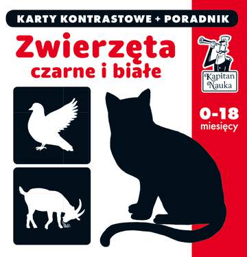 Zwierzęta czarne i białe. Karty kontrastowe poradnik. Kapitan Nauka